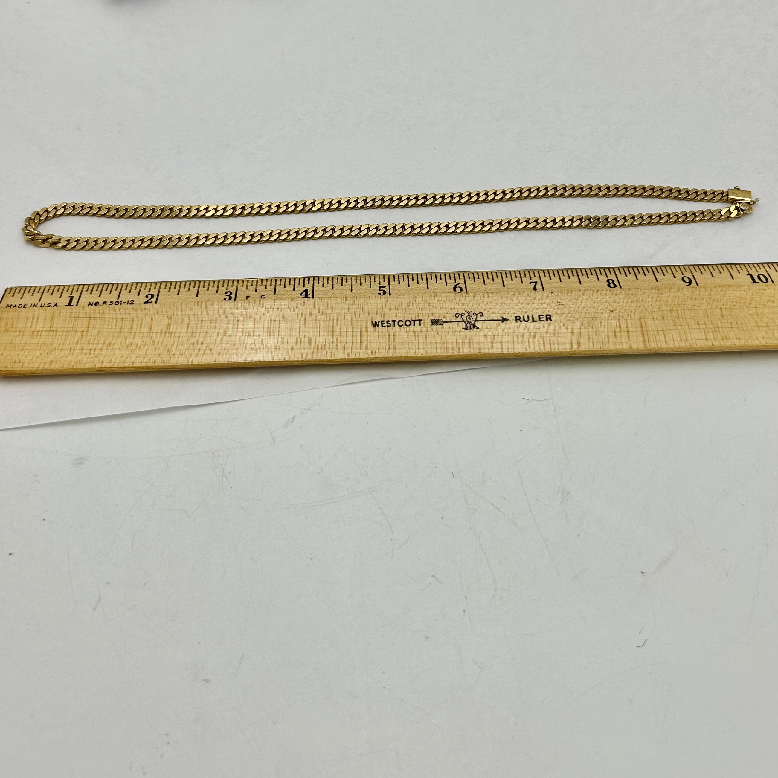 18k Cuban Link Gold Chain Necklace