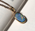Basic Bezel Opal Pendant set in 14k PICK YOUR STONE!!!